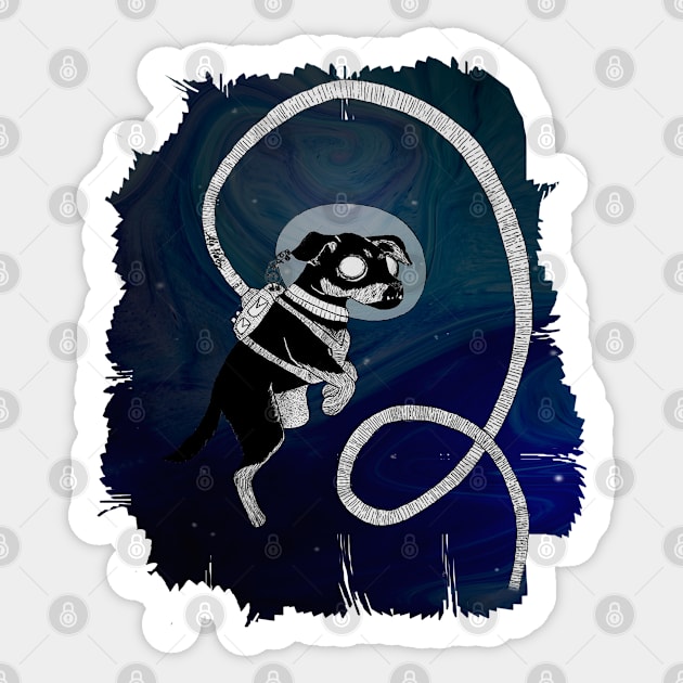 Pi the Nott-weiler in Space Sticker by AlyStabz